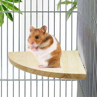 Litewoo Bird Parrot Corner Perch Flat Platform Stand for Cage - S: 3.94*3.94inch