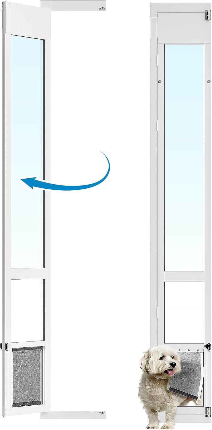 Large Dog Door for Sliding Glass Door - 96" Sliding Door / Medium - 1 Flap