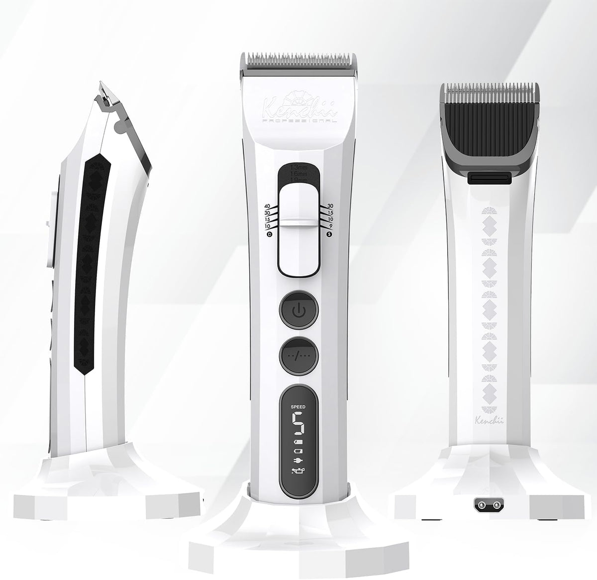 Kenchii Flash Cordless Dog Grooming Clipper - White
