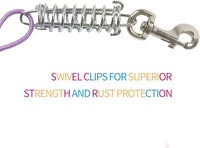 Petest 25ft Tie-Out Cable with Crimp Cover & Buffer Spring for Large Dogs Up to 90 Pounds