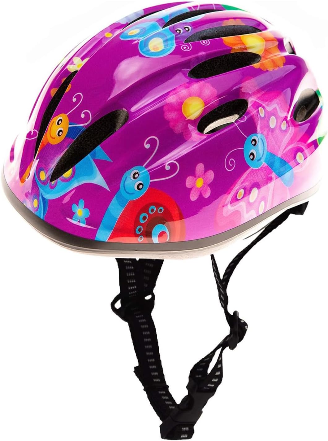 BeBeFun girls bike helmet in pink with 12 air vents and adjustable fit knob, ages 3 to 10 - view 7