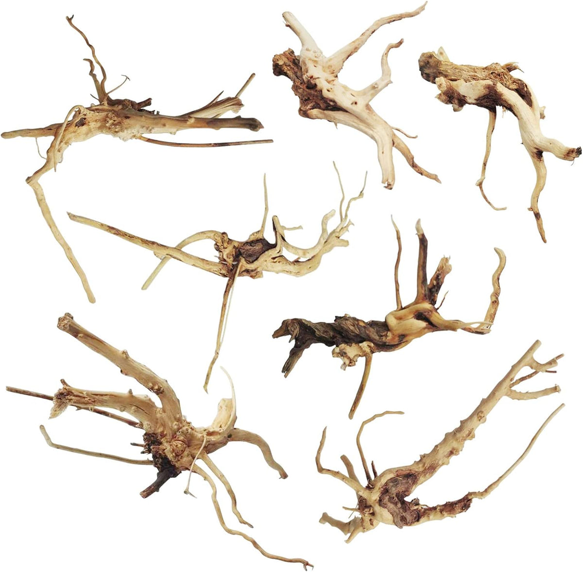 Aquarium Driftwood Reptile Branches Wood Natural Spiderwood Driftwood - 7 Pcs