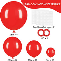 RUBFAC Gold Balloons Different Sizes Chrome Gold Balloon Arch Kit - Red - image 3