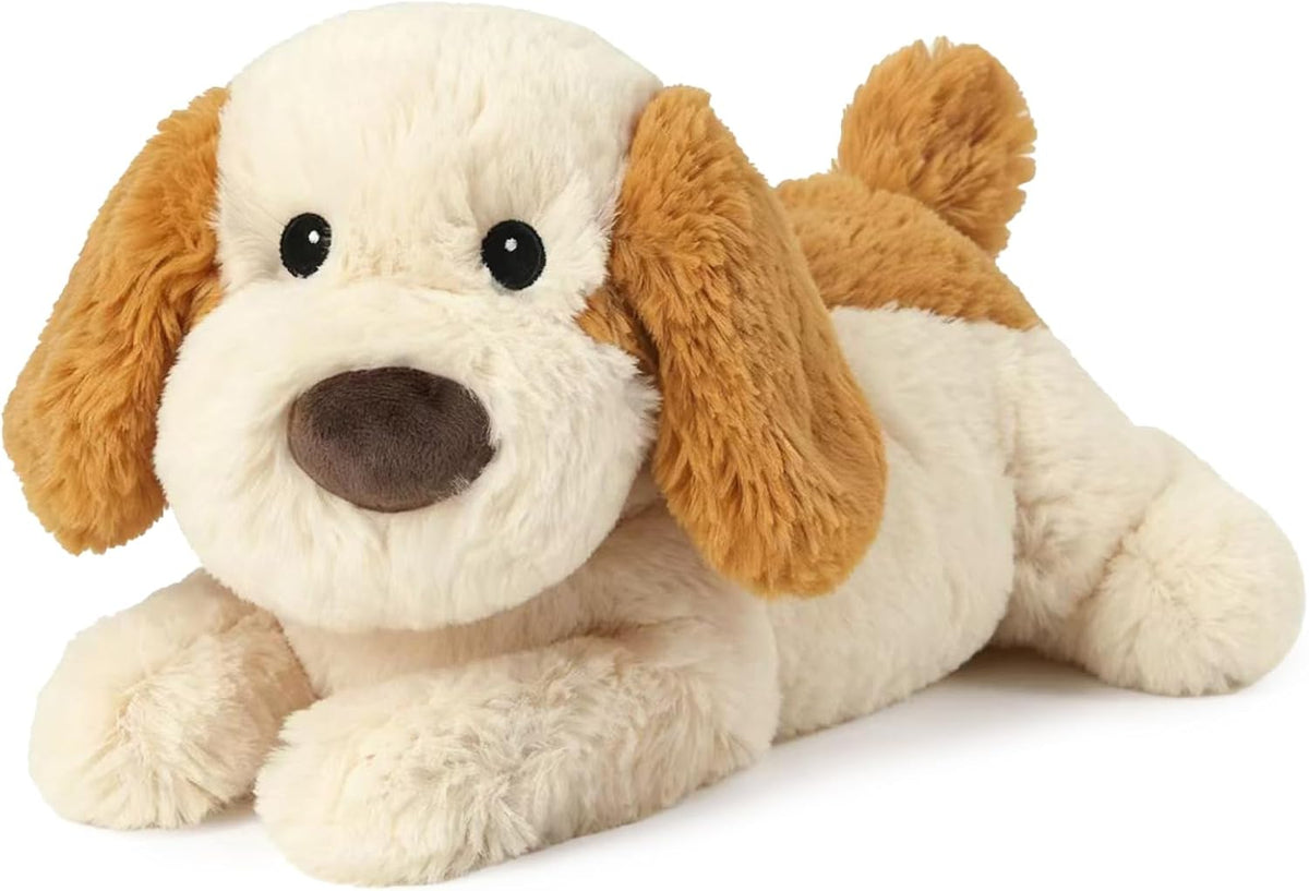 Highland Cow Stuffed Animals - White and Brown Puppy