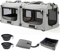 Extra Large Cat Carrier Soft Sided - Grey-2 / without curtain