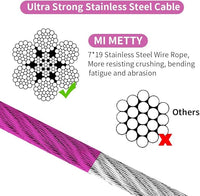 Tie Out Cable for Dog,100FT Dog Leads with Swivel Hook and Shock Spring,Heavy Duty Tie Out Cable for Large Dogs Up to 125lbs,Durable Dogs Runner Tether Line for Outdoor,Yard
