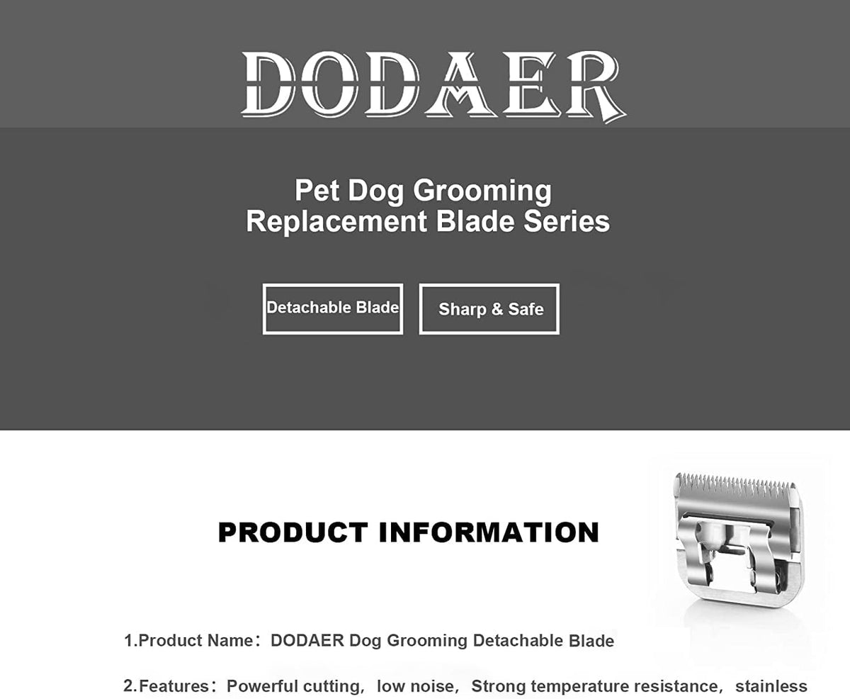 10# Dog Grooming Ceramic Blades, Compatible with Andis, Oster A5 - 10+30+40+7F+5F+4F+3F / Silver - image 4