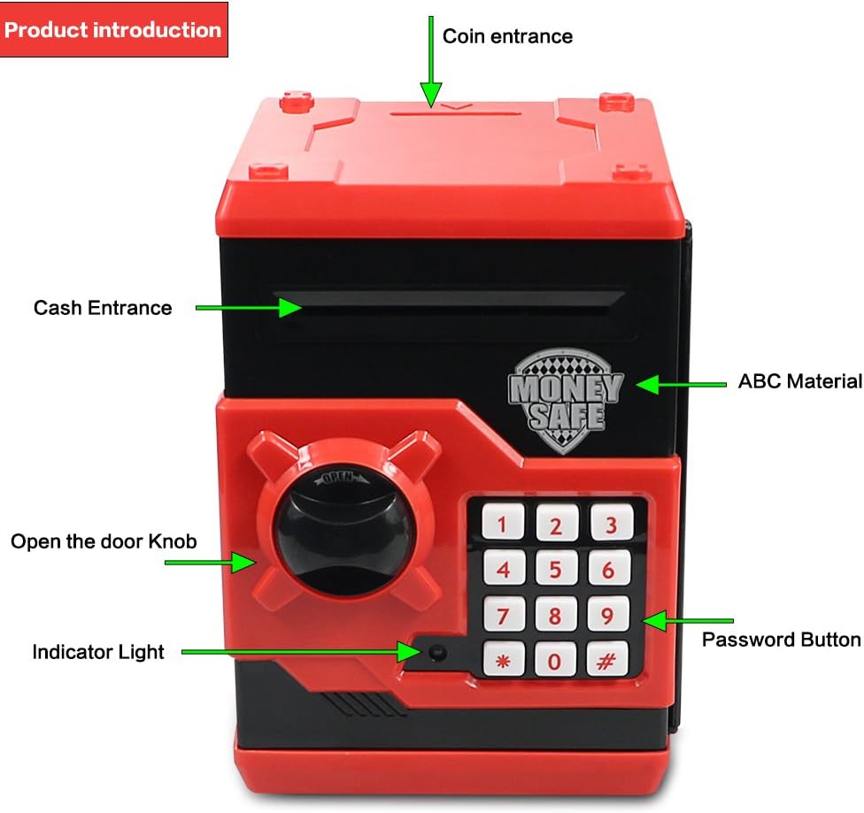 HUSAN rose gold electronic ATM piggy bank for kids with password keypad - view 35