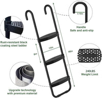 Eurmax USA Universal Trampoline Ladder - Black-Ladder no shoes pocket - image 3