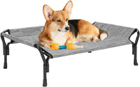 Veehoo Cooling Elevated Dog Bed - Black Silver / 39.5"L x 28.0"W x 12.0"Th