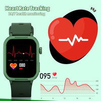 Smart Watch for Kids No Phone Needed, Tempered Glass Fitness Tracker Boy Teens with 19 Sport Modes, Pedometer, Sleep Monitor, Kids Watch Birthday Gifts Toy Gift for Girls Boys 6-16 (Green)
