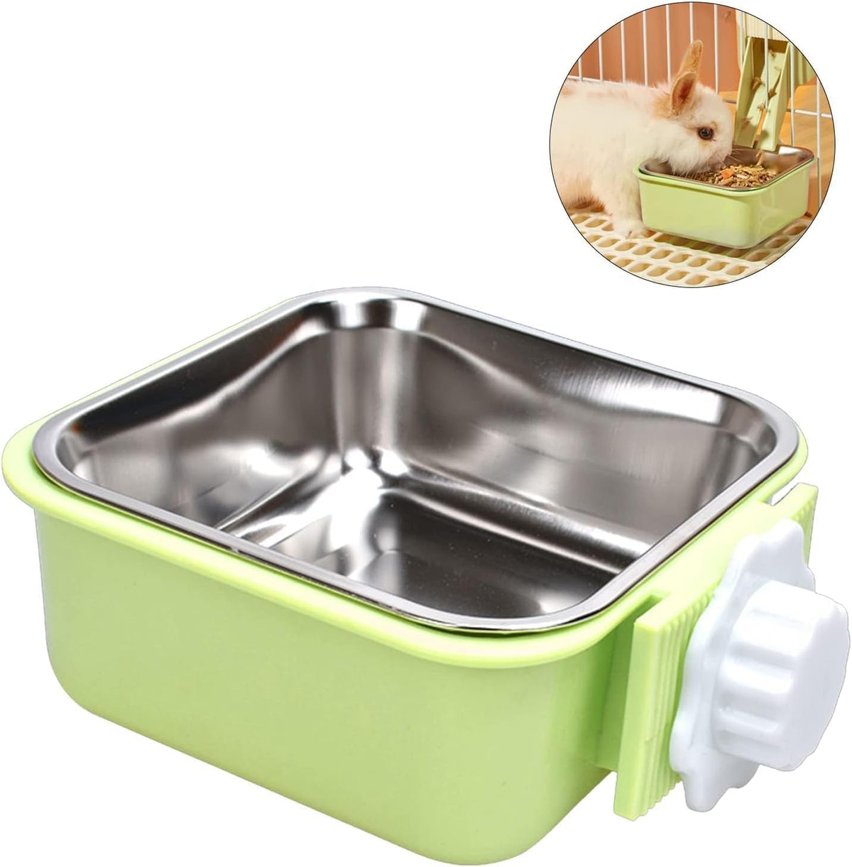 Pet Hanging Bowl for Crates - Green