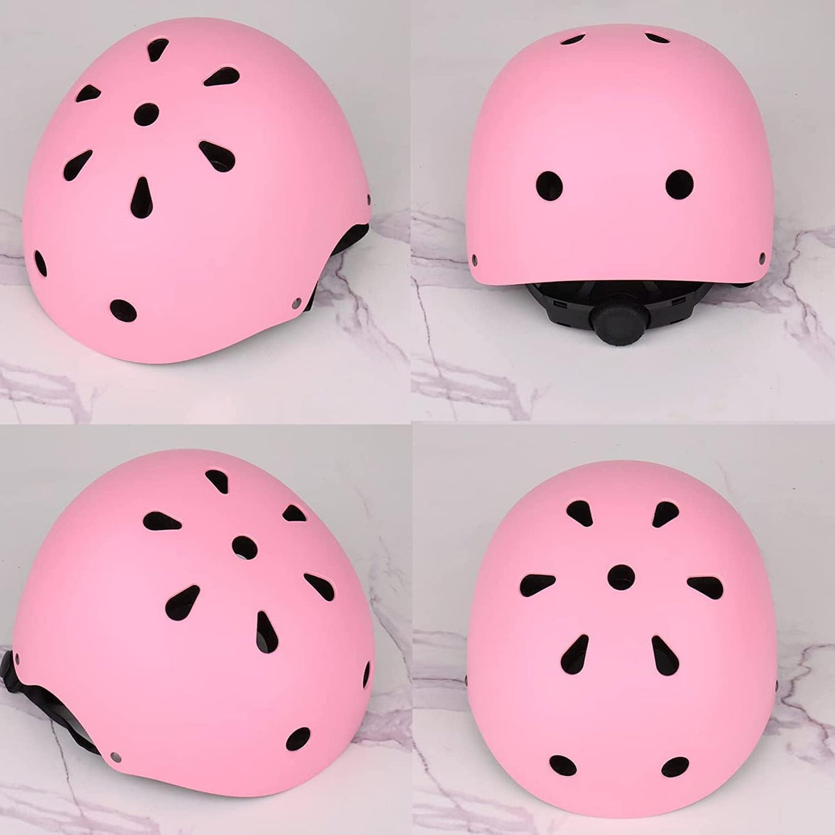 Adjustable Kids Helmet with Knee Pad, Elbow Pads & Wrist Guards - pink / Medium( 8-14 years ) - image 2