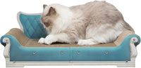 5 Packs in 1 Cat Scratch Pad with Box for Indoor Cats - Sofa Shape / 27.5inch / Blue
