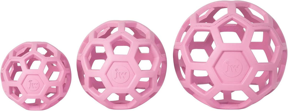 JW Pet HOL-ee Roller Dog Puzzle Ball, Large 5.5in - Pink / Small - image 3