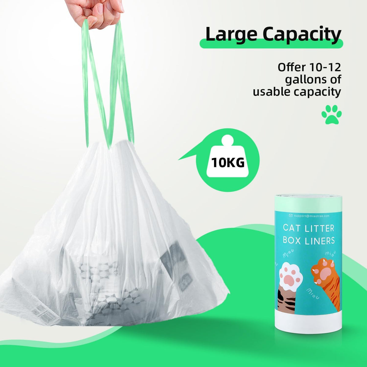 45 Count Automatic Litter Box Bags Liners Compatible with Litter Box - White / 1 Count (Pack of 60) - image 4