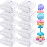 ALDMIO balloon arch stand base water weight bags, 4 white square PVC bags