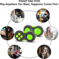 UOOEFUN fidget controller pad with joystick, buttons and gear roller, black and green - view 7