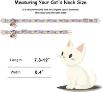 2 Pack Cute Cat Collars - Cartoon Bee Ladybug Breakaway Cat Collar with Bell & Matching Pendant - Fruit Bow - image 4