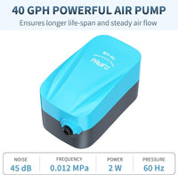 Pawfly Aquarium Air Pump with Nano Bio Sponge Filter Kit Air Control - 3-10 Gal - image 2