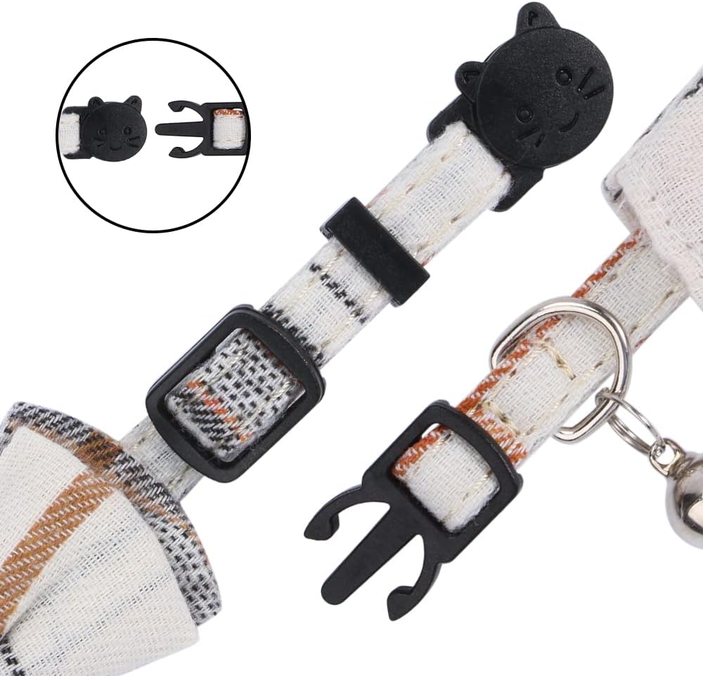 Faleela Breakaway Cat Collar with Bells - 2023new-Beige - image 3