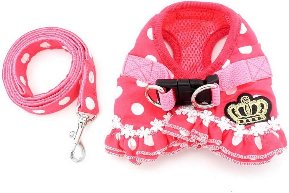 Step-in Dog Harness and Leash Set for Small Dogs - M / pink - image 2