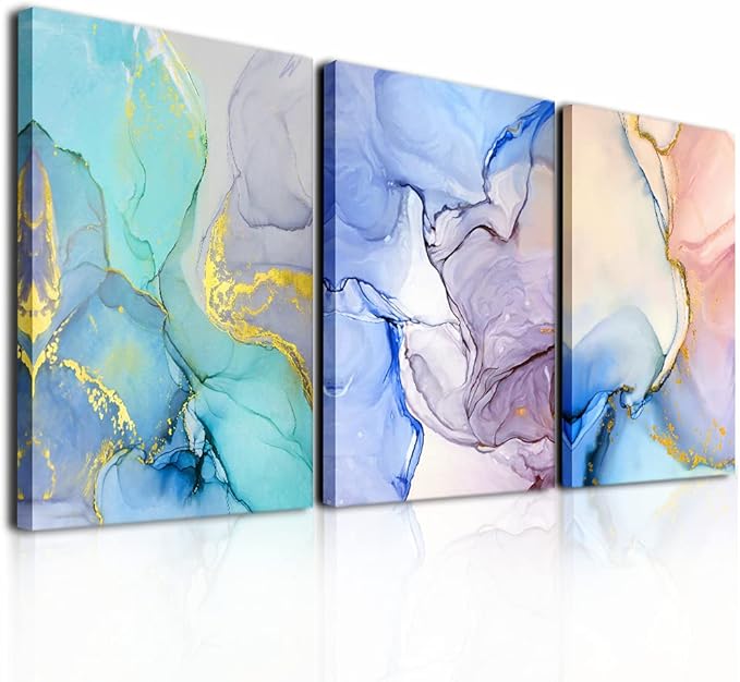 Abstract Wall Decor For Living Room Canvas Wall Art Paintings For Bedroom Colorful Color Abstract Wall Artworks Pictures For Office Kitchen Decoration Bathroom Home Decorations Art 3 Piece 16x24 Inch