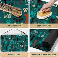 Dog Food Mats for Floors Waterproof - Green / 32"L x 24"W - image 3