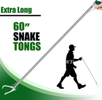 IC ICLOVER Snake Tongs, Upgrade 60 Inch Extra Long Heavy Duty Snake Grabber - image 2