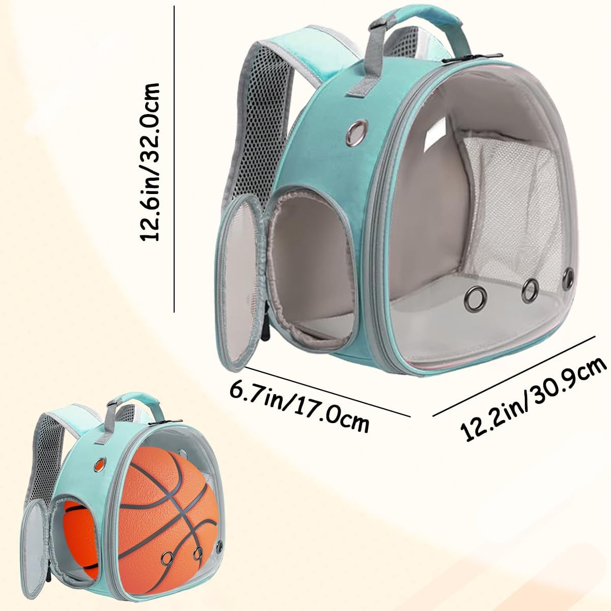 Small Animals Tent, Breathable Transparent Pet Playpen Pop Open Outdoor/Indoor Exercise Fence - Green / Backpack+Playpen - image 2
