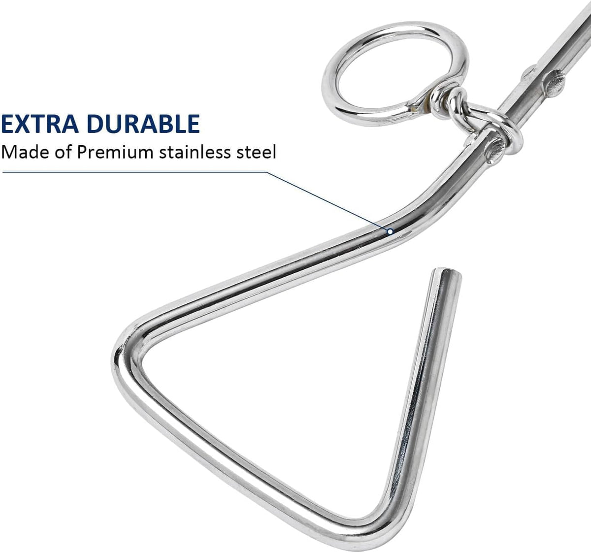 Dog Tie-Out Stake, Durable Silver Spiral Anchorstake - Large, 18 Inch / Silver - image 2