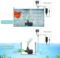 Hygger 1720GPH Quiet Submersible and External 24V Water Pump, with Controller (30%-100% Settings), Powerful Return Pump for Fish Tanks, Aquariums, Ponds, Fountains, Sump, Hydroponics (55W, 14.8ft)