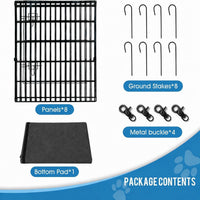 Puppy Pet Playpen 8 Panel 24 Inch Indoor Outdoor Metal Portable - 36"H x 24"W, 8 Panels with Octagonal Bottom Pad - image 3