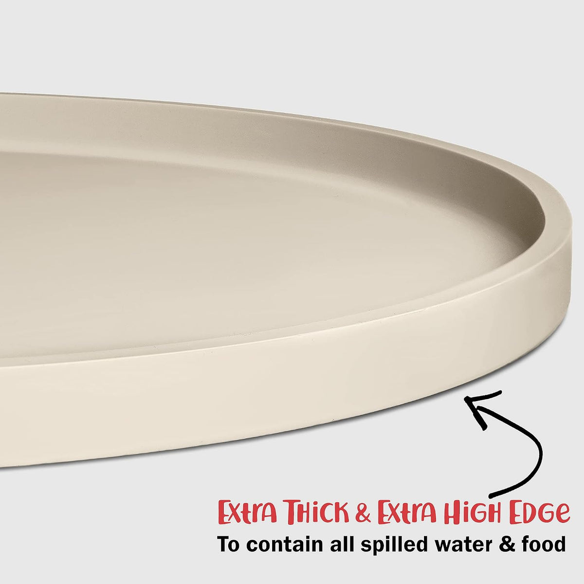DogBuddy Dog Food Mat, Waterproof Dog Bowl Mat - 19x11 Inch (Pack of 1) / White Sand - image 2