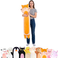 Cuddle Paws Unicorn Plush Body Pillow for Kids, Soft Toy - Fox / Large - 47 Inches