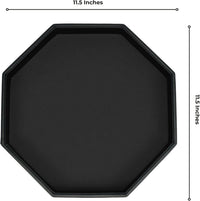 11.5 Inch Octagon Dice Rolling Tray - Black - image 3