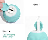 Power Ball 2.0 - Interactive Smart Cat Toy, Automatic Rolling Ball for Indoor Cats, USB Charged (Blue)