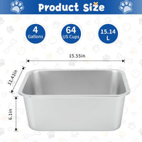 3 Gallon Large Water Bowl for Dogs - 1 Bowl / 4 Gallons - image 4