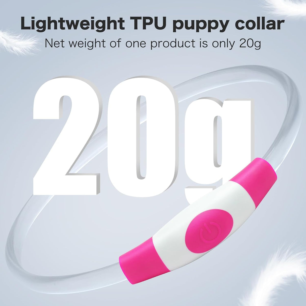 Light Up Dog Collar – Essentials for Dogs - XS-Pink (40cm) - image 2