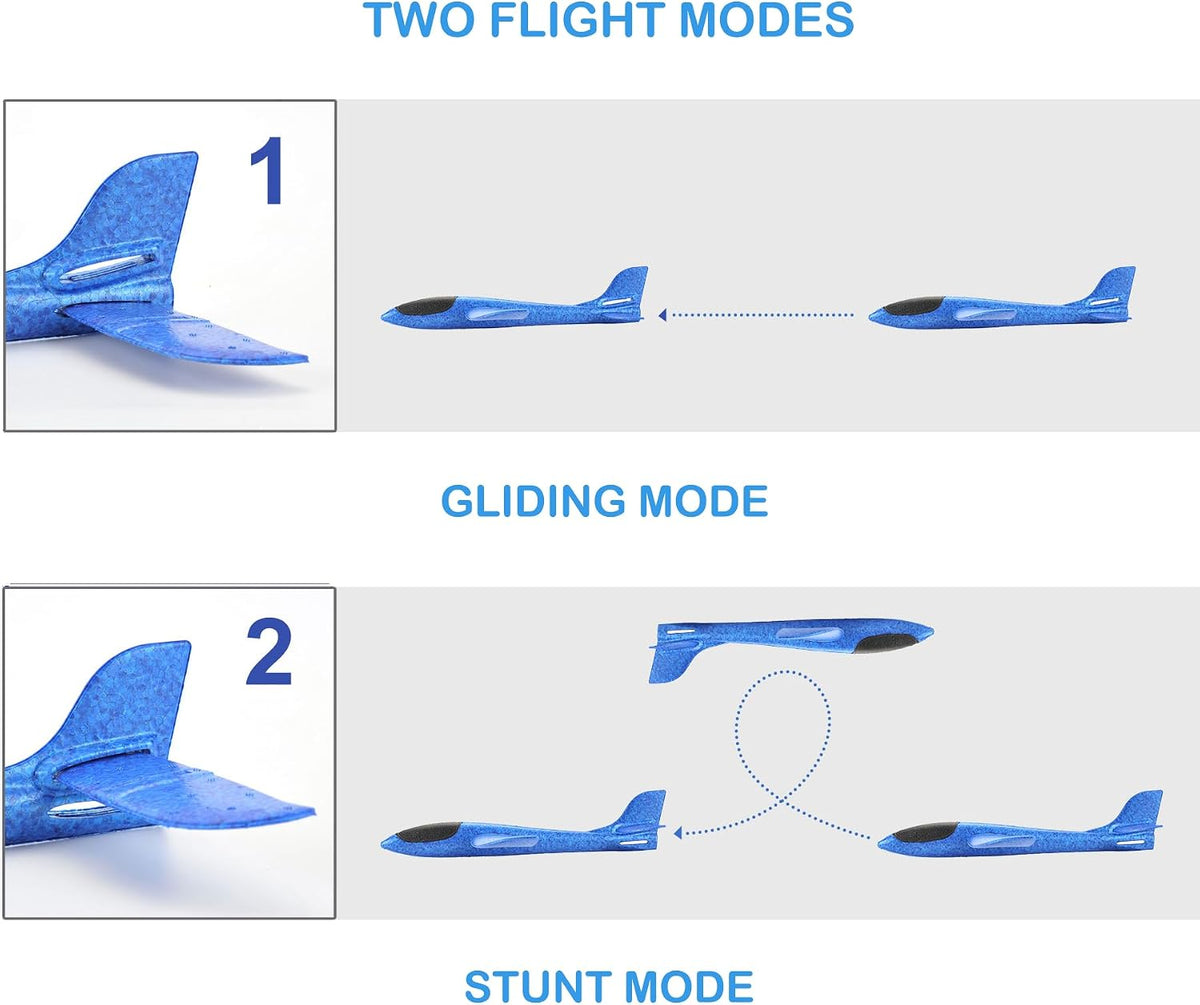PowerTRC two 17.5 inch red and blue throwing foam airplane gliders - view 8