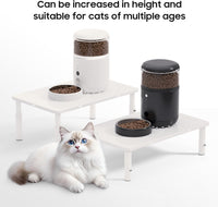 W‌SOWX Adjustable Automatic Cat Feeder Stand - White - image 3