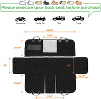 Vailge 100% Waterproof Convertible Dog Car Seat Covers - X-Large(60"W x 64"L) / Black With Mesh - image 3