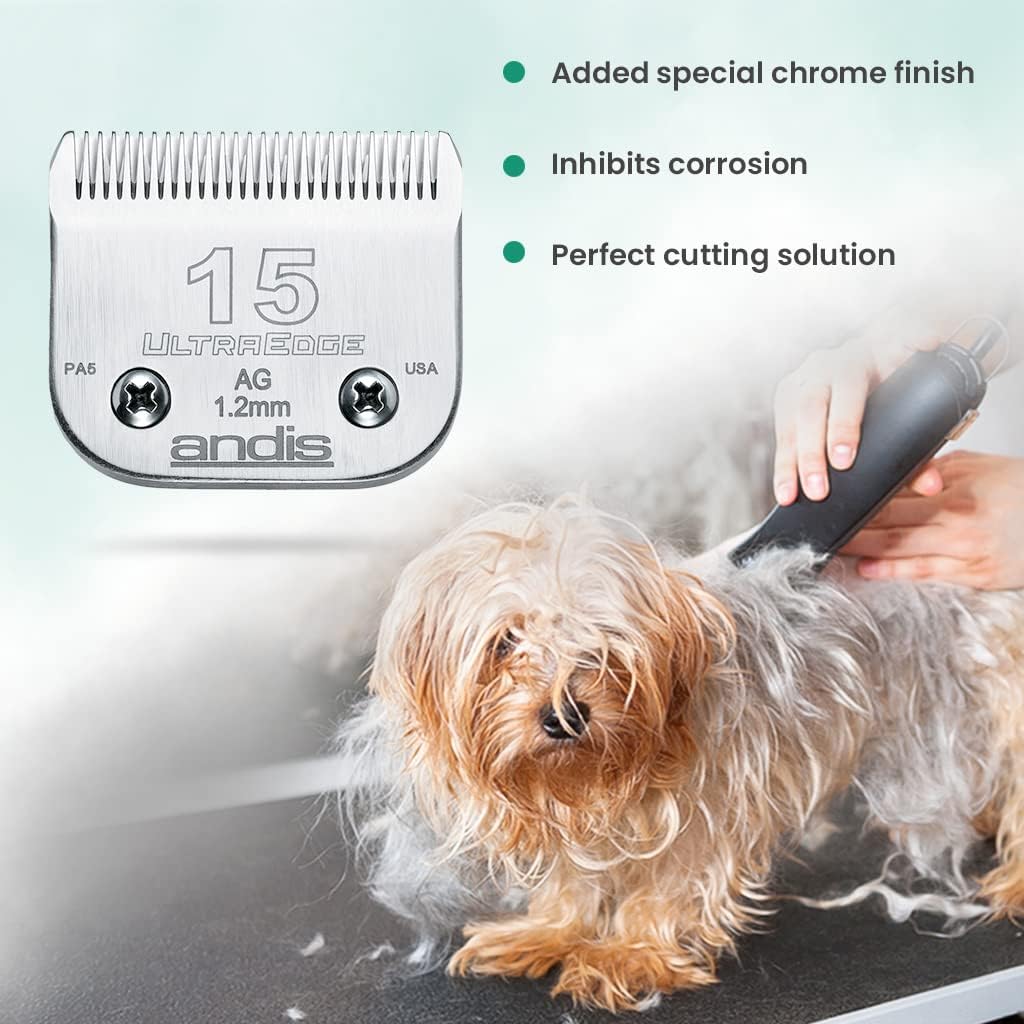 Andis, 64071, Ultra Edge Dog Clipper Blade - 15 Blade (Pack of 1) - image 4