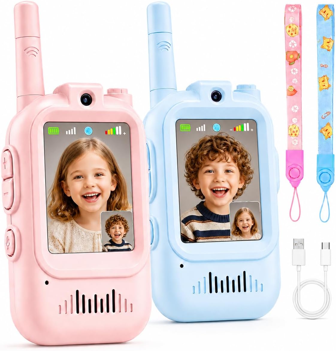 Video Walkie Talkies for Kids - Pink-Blue