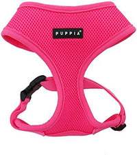 Puppia Soft Harness A - M Over-The-Head Soft Mesh Harness Neon Pink – Essentials for Dogs - Medium / PINK