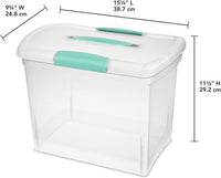 Sterilite Large Nesting ShowOffs, Clear Bin w/Latch Lid & Handle - Large / 6 Pack - image 3