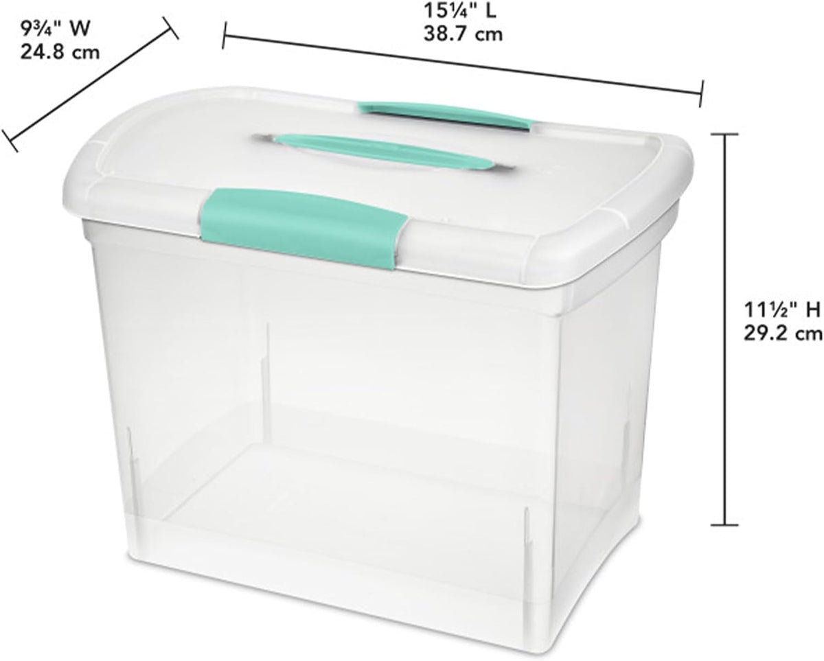 Sterilite Large Nesting ShowOffs, Clear Bin w/Latch Lid & Handle - Large / 6 Pack - image 3