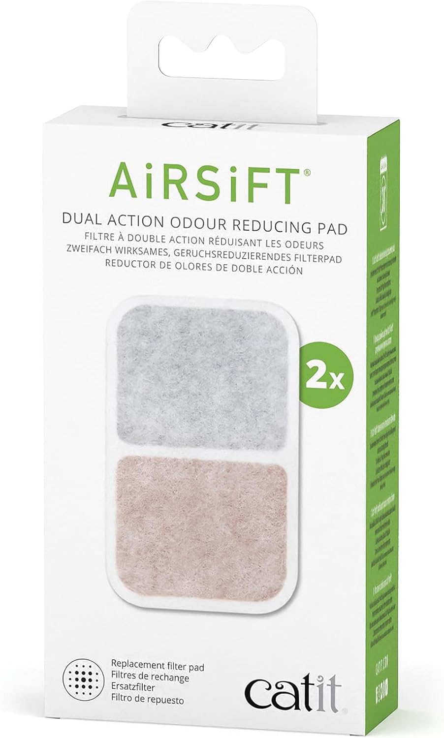 Catit Airsift Dual Action Air Purifier Pad - 1 Count (Pack of 2)