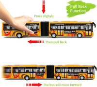 Crelloci City Bus Toy for Kids - Yellow - image 4