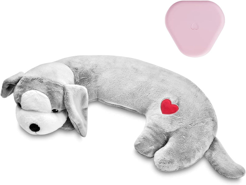 Moropaky Heartbeat Toy Puppy Heartbeat Stuffed Animal Heartbeat Plush - Grey